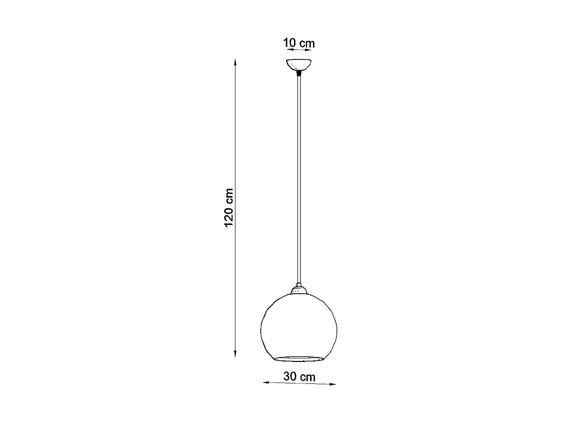 Hanglampen Esfera minimalistisch van  - 1 lichtbronnen 3000K - L.30 x H.120 cm - rood