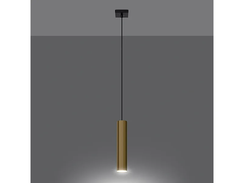 Lampes suspendues Toris moderne en acier - 1 sources lumineuses 3000K - L.8 x H.100 cm - éclat doré