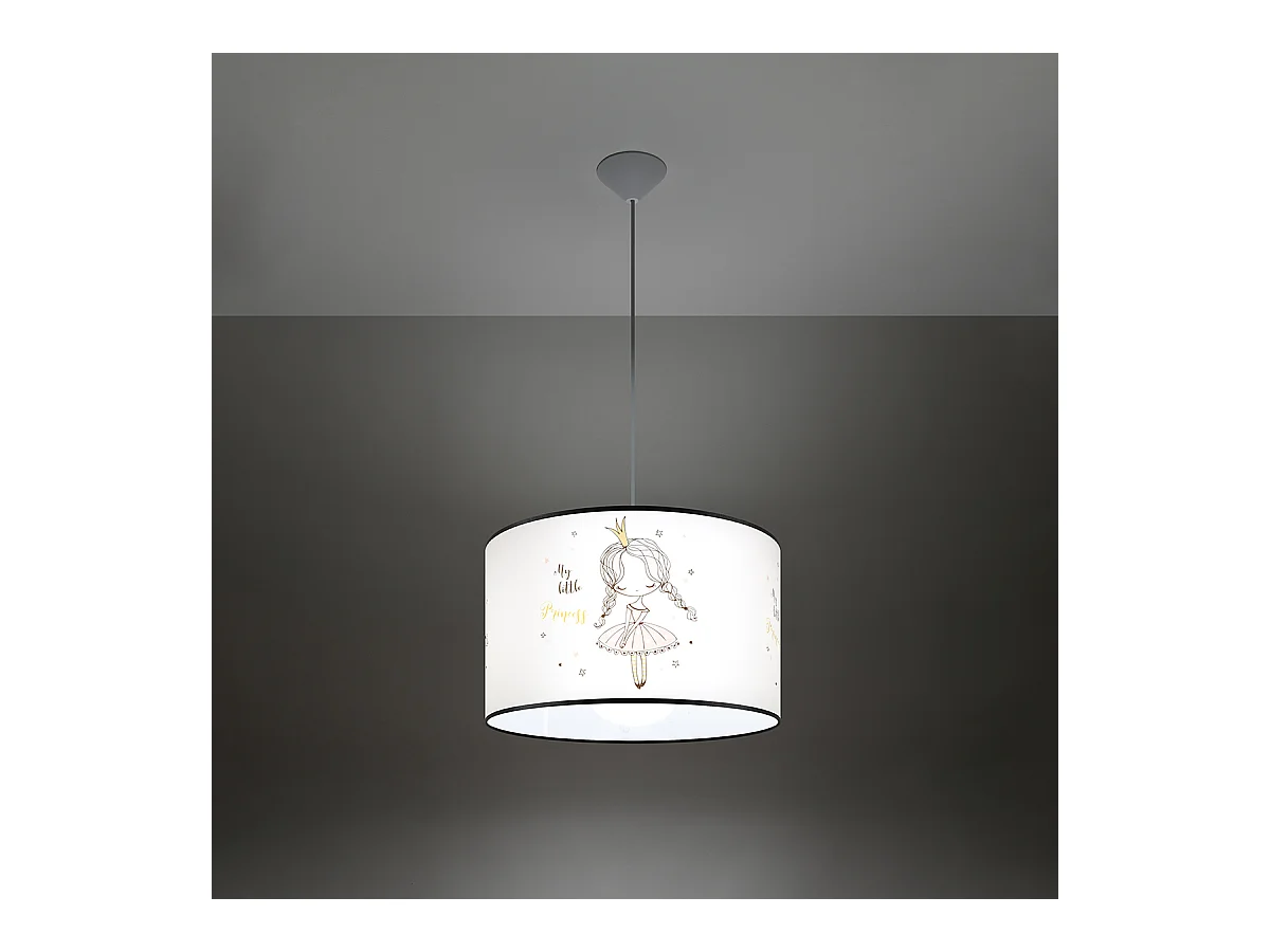 Lampy wiszące nowoczesny Prinesa, PVC - 1 źródło światła 4000K - L.40 x H.95 cm - wielokolorowy