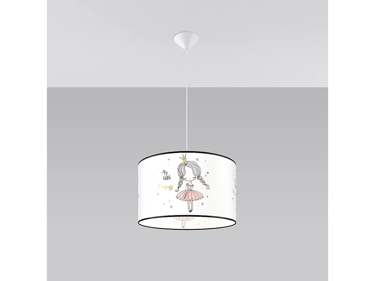 Lampy wiszące nowoczesny Prinesa, PVC - 1 źródło światła 4000K - L.40 x H.95 cm - wielokolorowy