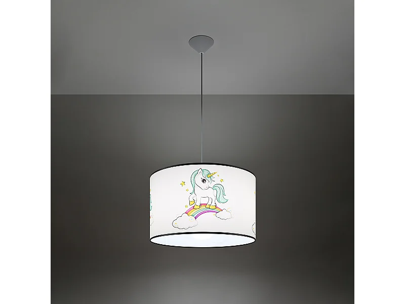 Lampy wiszące nowoczesny Lincrone, PVC - 1 źródło światła 3000K - L.40 x H.95 cm - wielokolorowy