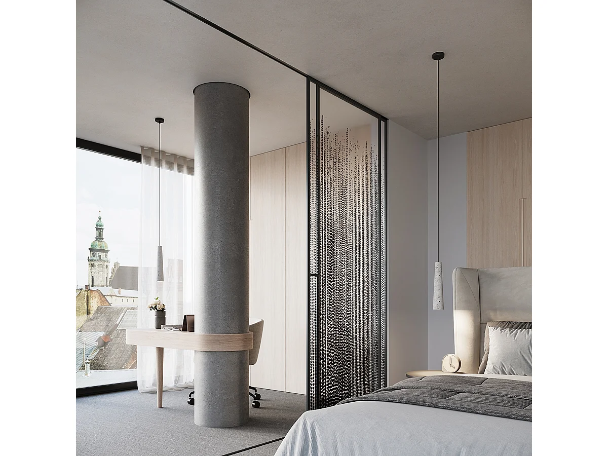 Hanglampen Zyntria industrieel van  - 1 lichtbronnen 3000K - L.8 x H.125 cm - grijs