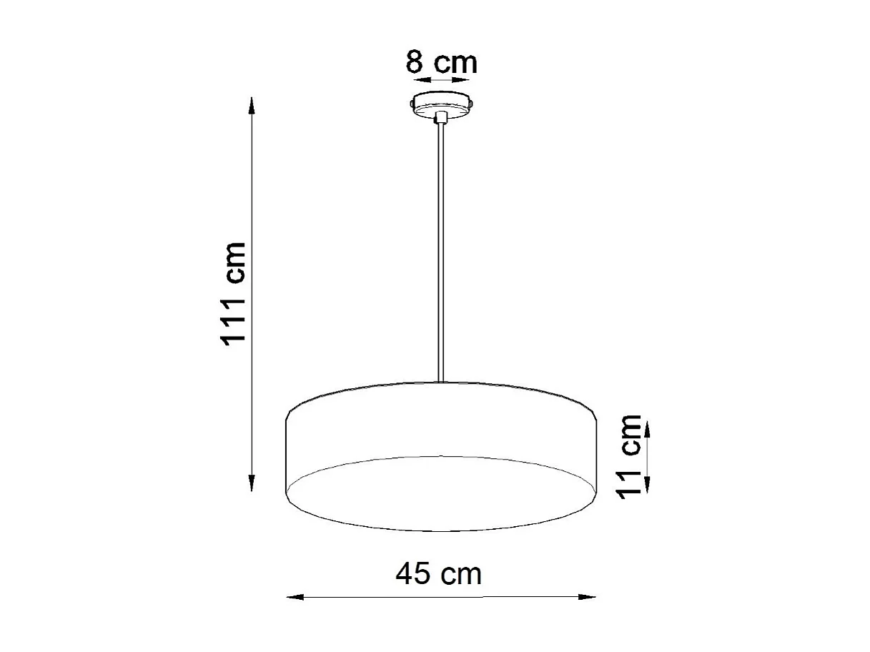 Lampes suspendues Cercle minimaliste en PVC - 3 sources lumineuses 4000K - L.45 x H.111 cm - gris