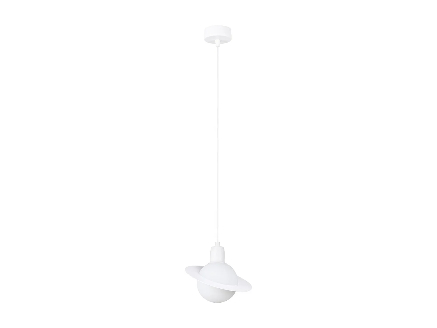 Pendentif Gloxo moderne en acier - 1 sources lumineuses 3000K - L.20 x H.125 cm - blanc