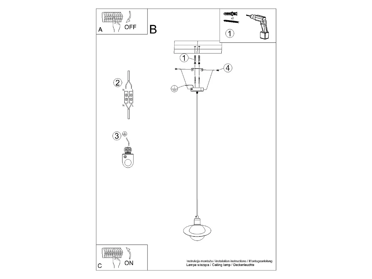 Luminárias pendentes Gloxo moderno, aço - 1 fontes de luz 3000K - L.20 x H.125 cm - branco