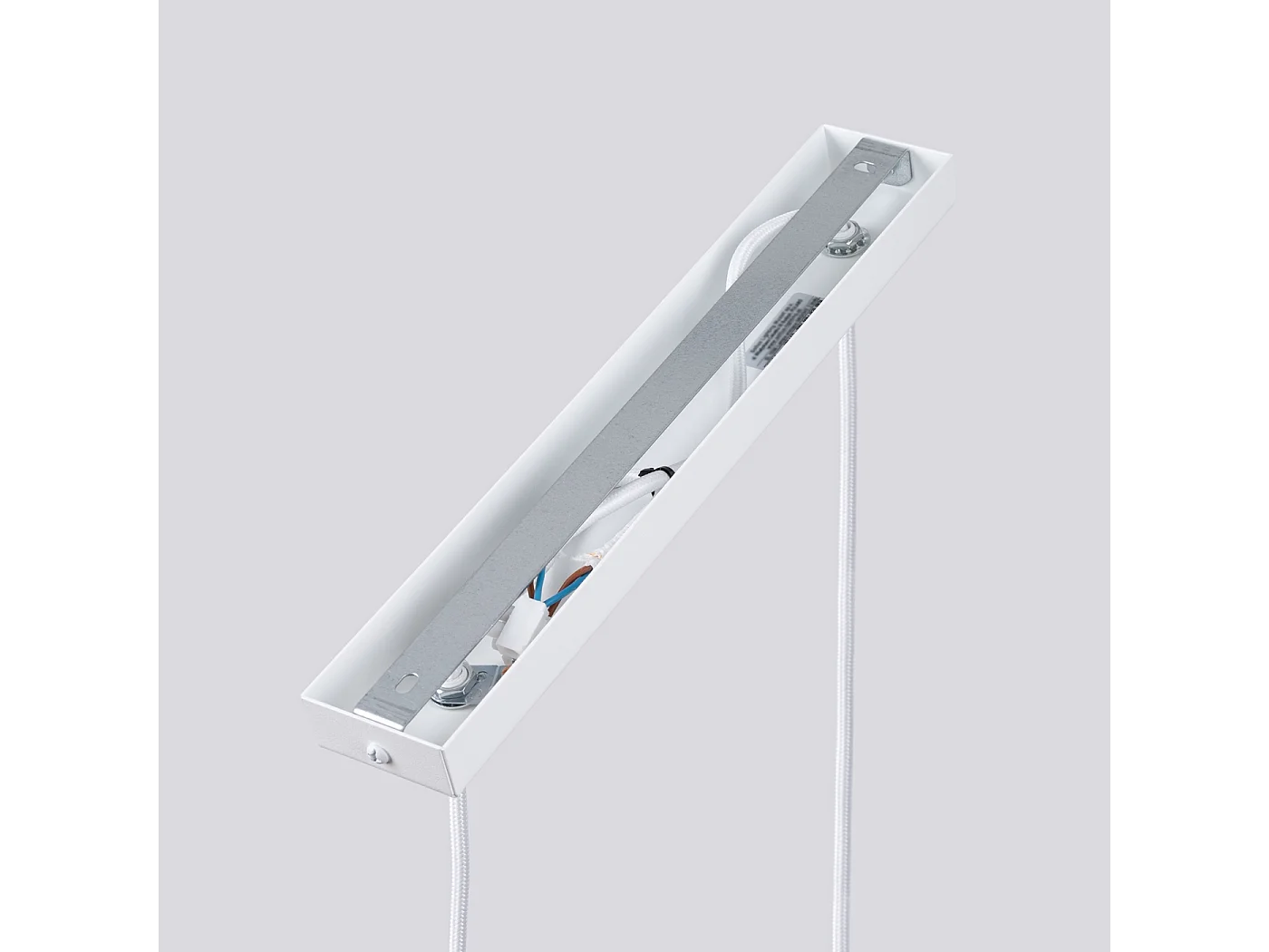 Lampa wisząca minimalistyczny Gloow, aluminium - 2 źródło światła 4000K - L.30 x H.90 cm - biały