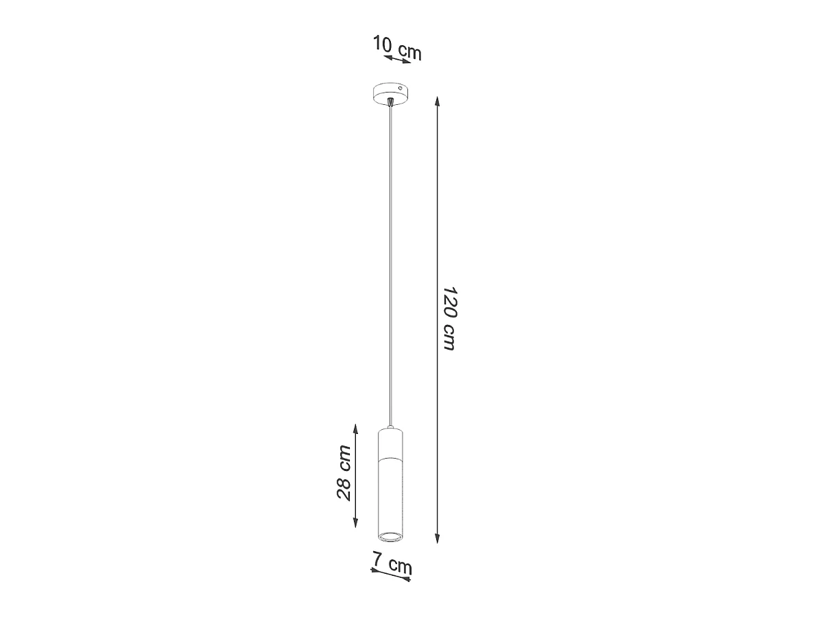 Hanglampen Avier industrieel van  - 1 lichtbronnen 3000K - L.10 x H.120 cm - grijs/natuurlijk hout
