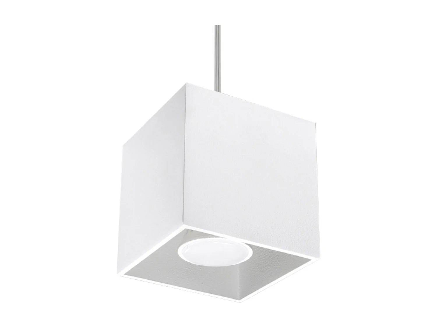 Lampes suspendues Quadx moderne en aluminium - 1 sources lumineuses 3000K - L.10 x H.110 cm - blanc