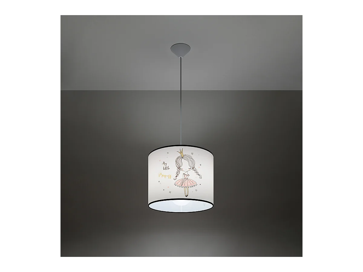 Lampy wiszące nowoczesny Prinesa, PVC - 1 źródło światła 4000K - L.30 x H.95 cm - wielokolorowy