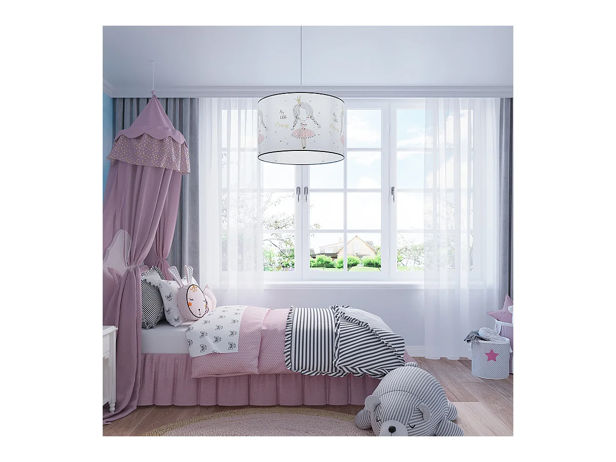 Lampy wiszące nowoczesny Prinesa, PVC - 1 źródło światła 4000K - L.30 x H.95 cm - wielokolorowy