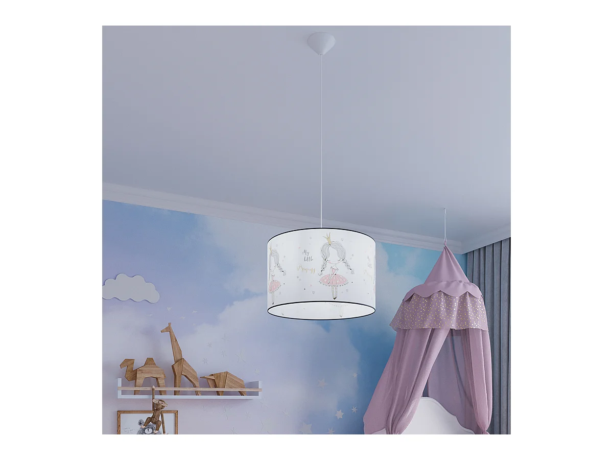 Lampy wiszące nowoczesny Prinesa, PVC - 1 źródło światła 4000K - L.30 x H.95 cm - wielokolorowy