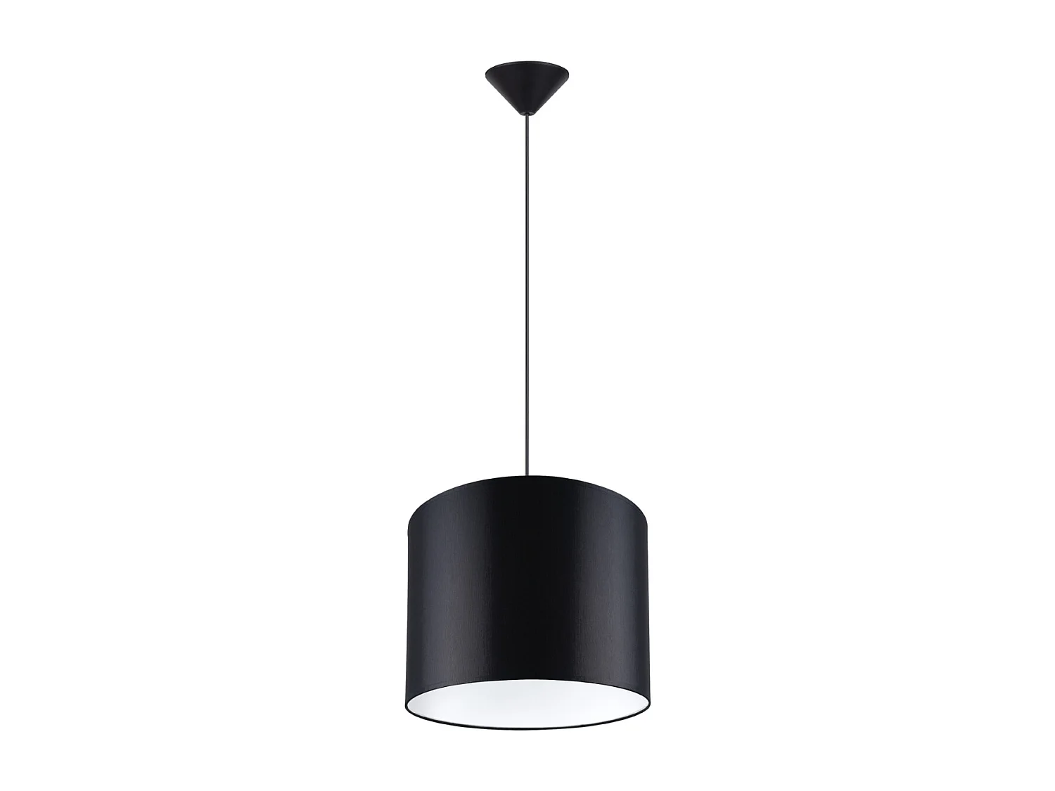 Lampes suspendues Gloxo minimaliste en tissu/PVC - 1 sources lumineuses 3000K - L.30 x H.88 cm - noir