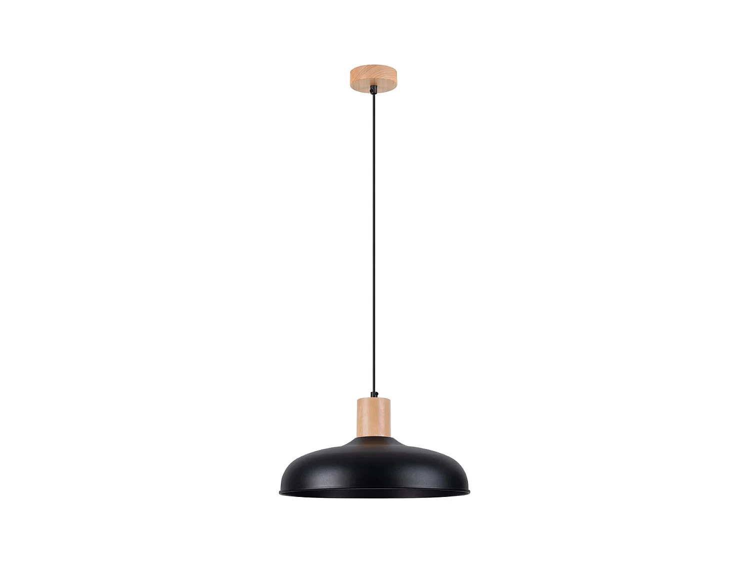 Lampes suspendues Velture scandinave en acier - 1 sources lumineuses 3000K - L.38 x H.120 cm - noir