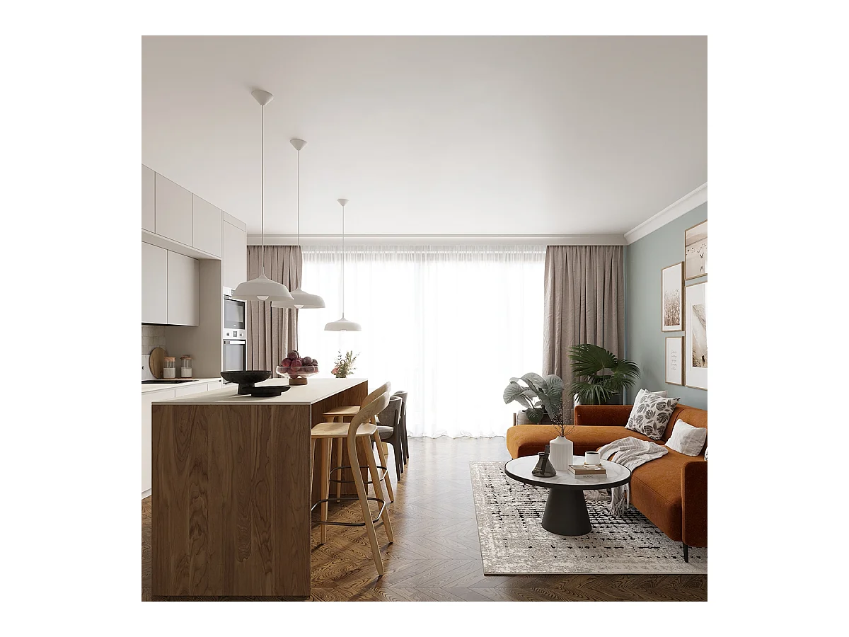 Lampes suspendues Zinta scandinave en acier - 1 sources lumineuses 4000K - L.38 x H.74 cm - blanc