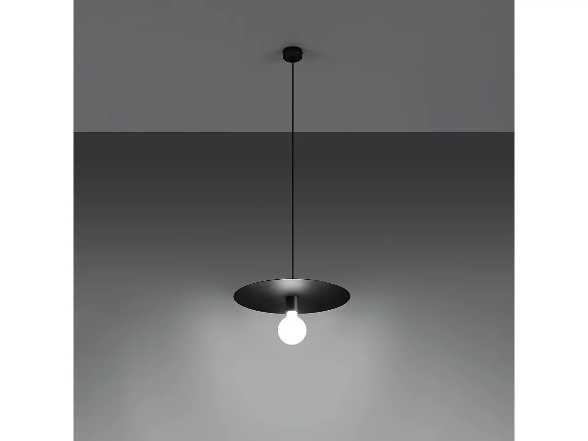 Hanglampen Flavieta modern van  - 1 lichtbronnen 3000K - L.40 x H.105 cm - zwart