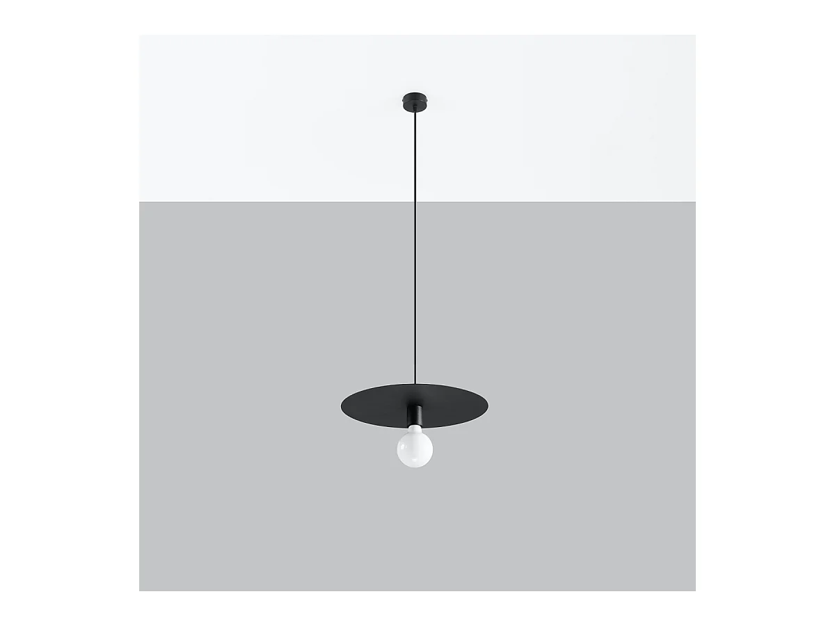 Hanglampen Flavieta modern van  - 1 lichtbronnen 3000K - L.40 x H.105 cm - zwart