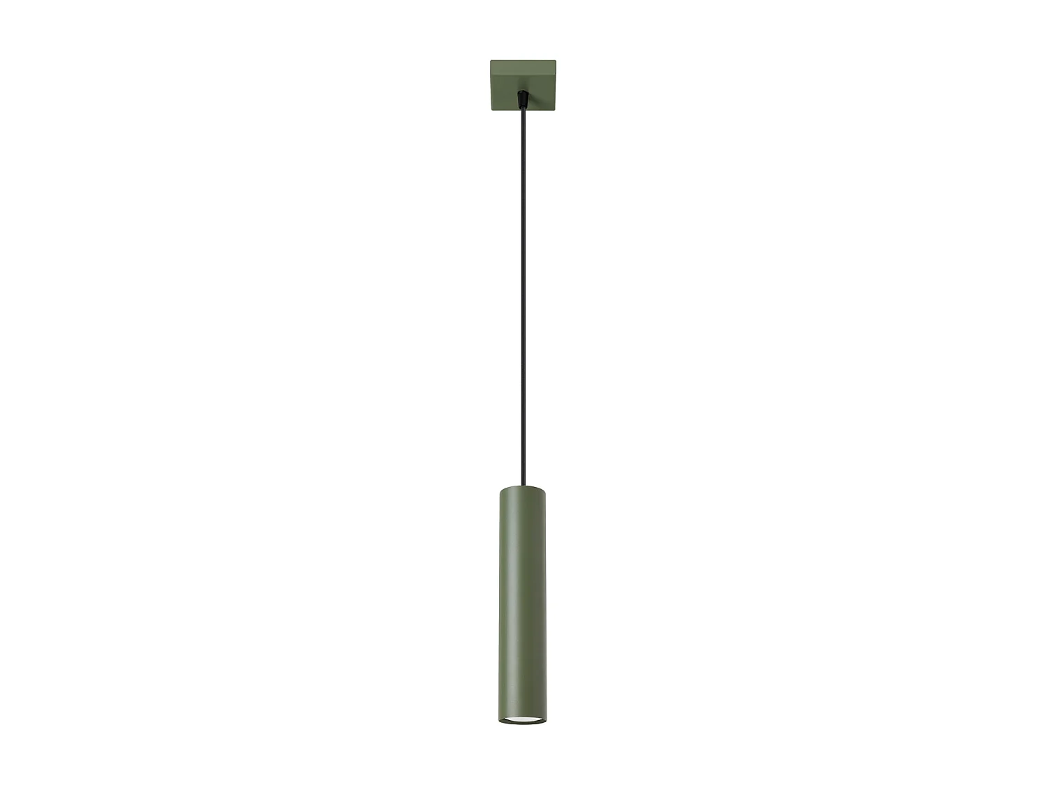 Lampe à suspension Toris grenier en acier - 1 sources lumineuses 3000K - L.8 x H.118 cm - vert olive