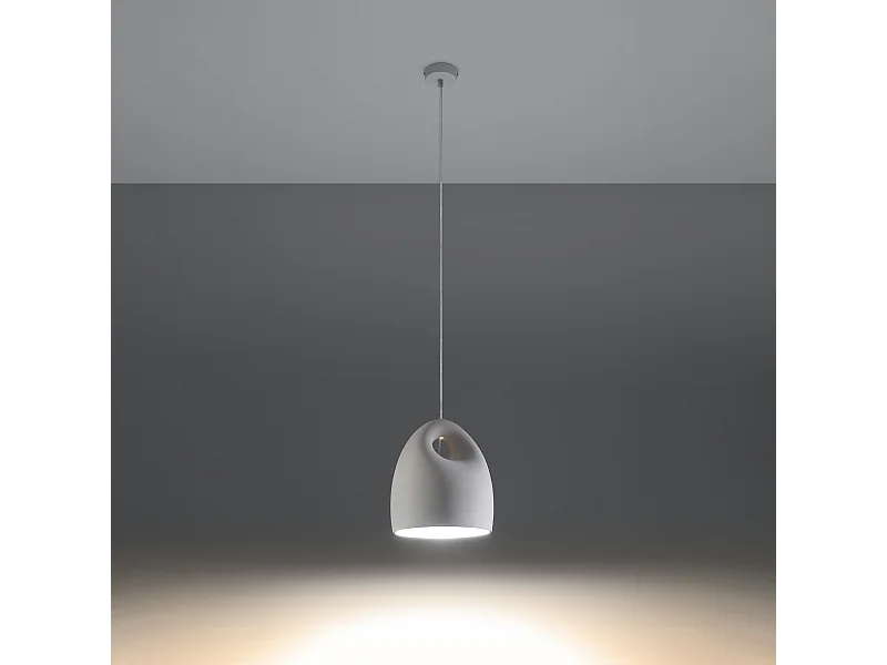 Hanglampen Zenna modern van  - 1 lichtbronnen 3000K - L.25 x H.126 cm - wit