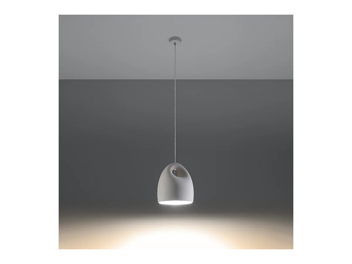 Hanglampen Zenna modern van  - 1 lichtbronnen 3000K - L.25 x H.126 cm - wit