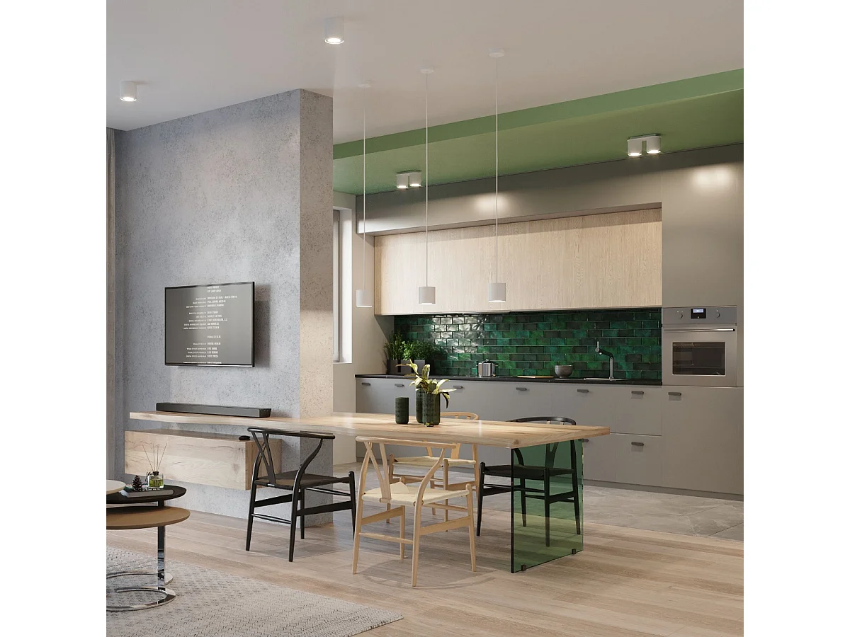 Lampes suspendues Celeris moderne en aluminium - 1 sources lumineuses 3000K - L.10 x H.110 cm - blanc