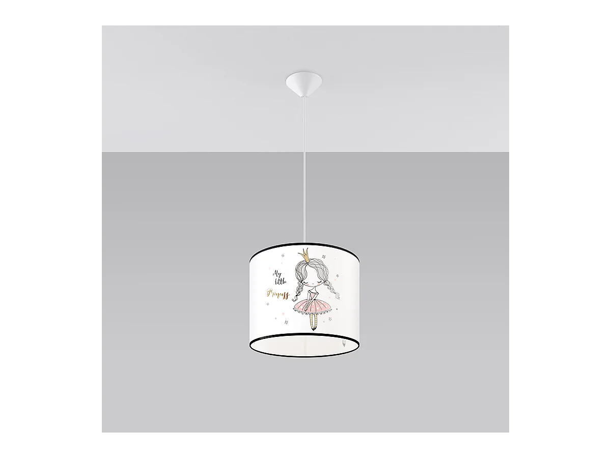 Lampy wiszące nowoczesny Prinesa, PVC - 1 źródło światła 3000K - L.30 x H.95 cm - wielokolorowy
