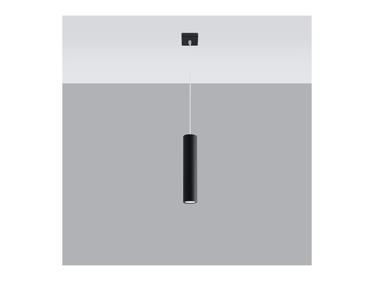 Hanglampen Toris modern van  - 1 lichtbronnen 3000K - L.8 x H.100 cm - zwart