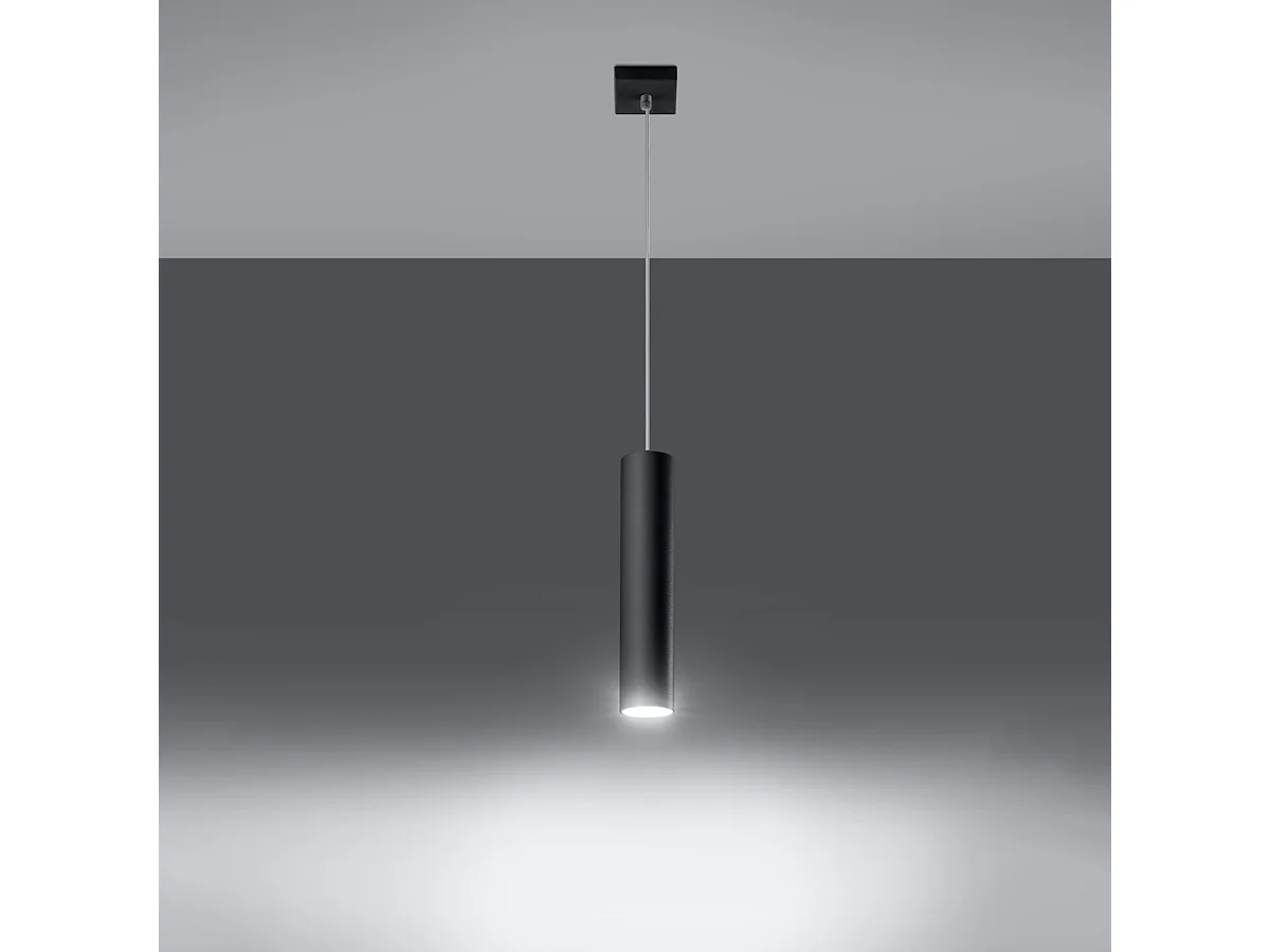Lampes suspendues Toris moderne en acier - 1 sources lumineuses 3000K - L.8 x H.100 cm - noir