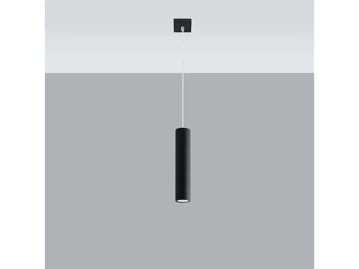 Lampes suspendues Toris moderne en acier - 1 sources lumineuses 3000K - L.8 x H.100 cm - noir