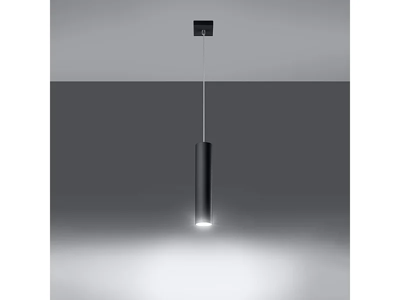 Hanglampen Toris modern van  - 1 lichtbronnen 3000K - L.8 x H.100 cm - zwart