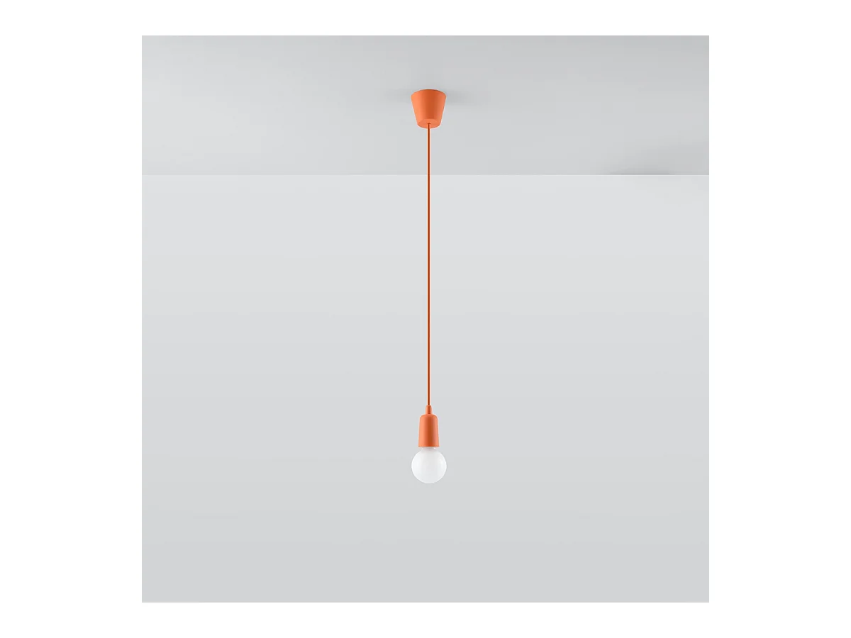 Hanglampen Astis modern van  - 1 lichtbronnen 3000K - L.9 x H.90 cm - oranje