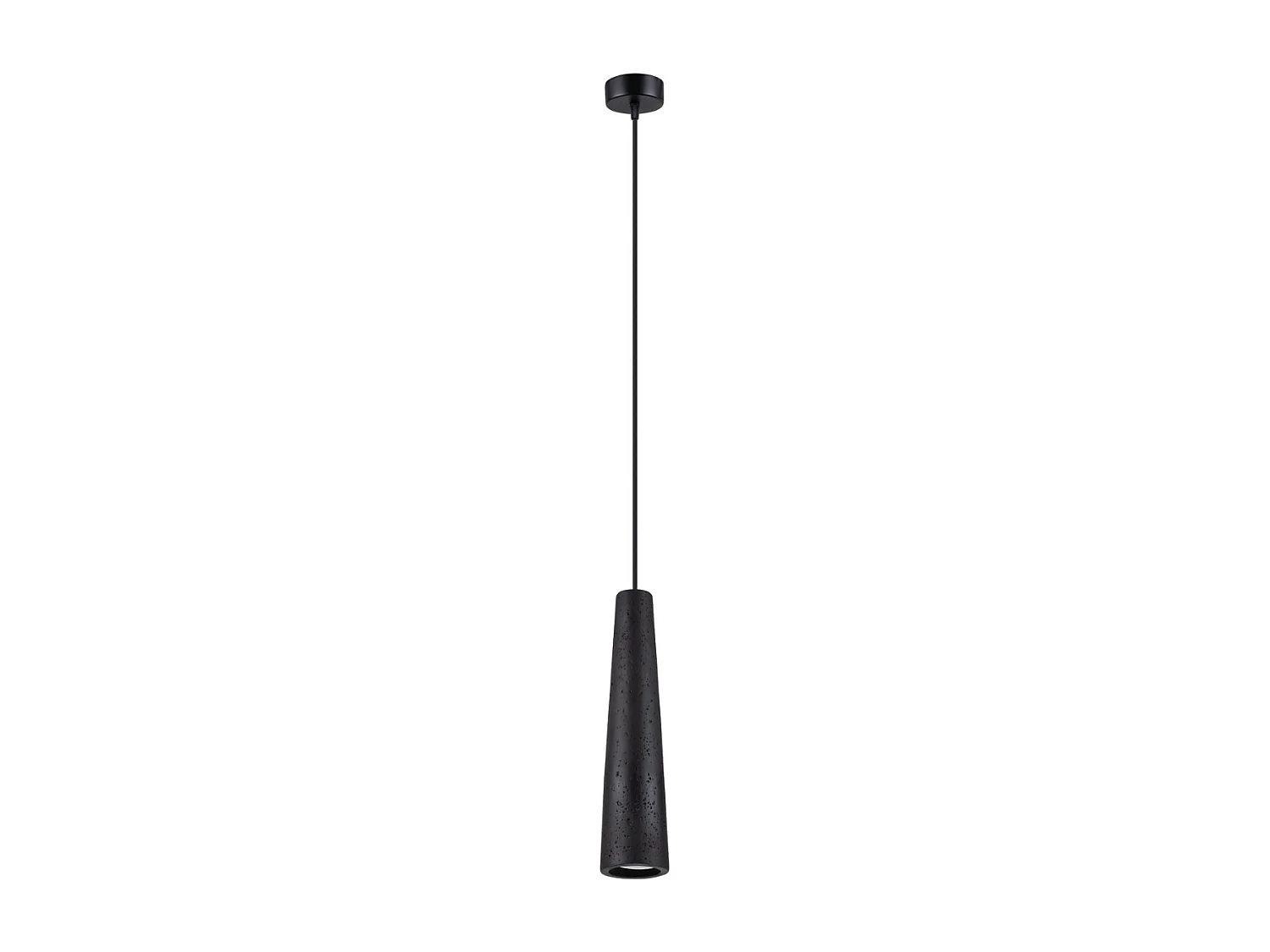 Hanglampen Zyntria zolder van  - 1 lichtbronnen 4000K - L.8 x H.125 cm - zwart