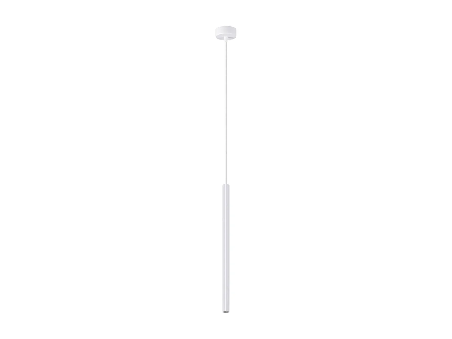 Pendentif Elara moderne en acier - 1 sources lumineuses 3000K - L.8 x H.120 cm - blanc