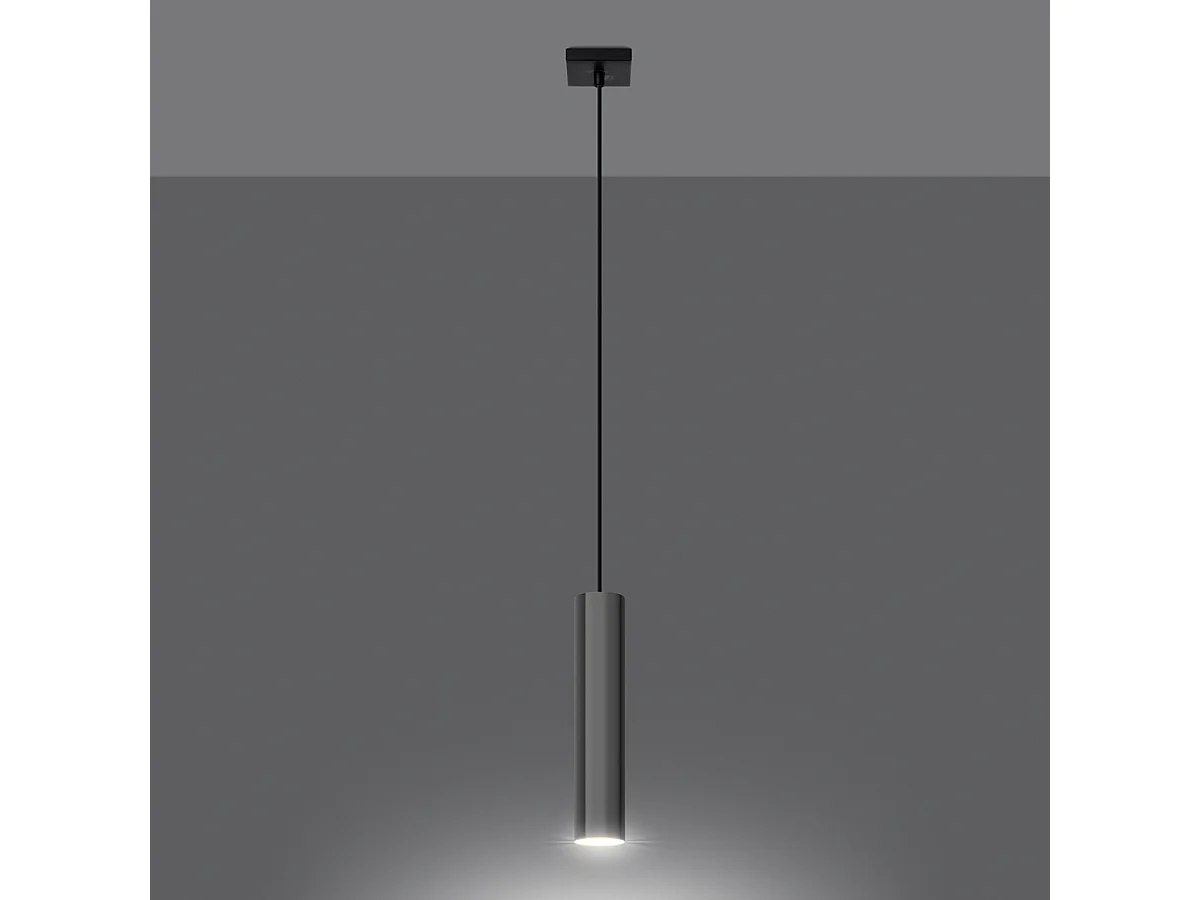 Lampes suspendues Toris moderne en acier - 1 sources lumineuses 3000K - L.8 x H.100 cm - chrome