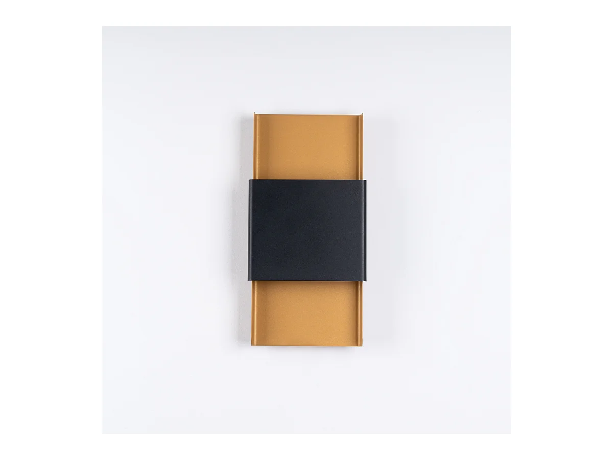 Kinkiety nowoczesny Zelfon, stal - 2 źródło światła 3000K - L.20 x H.40 cm - złoty/czarny