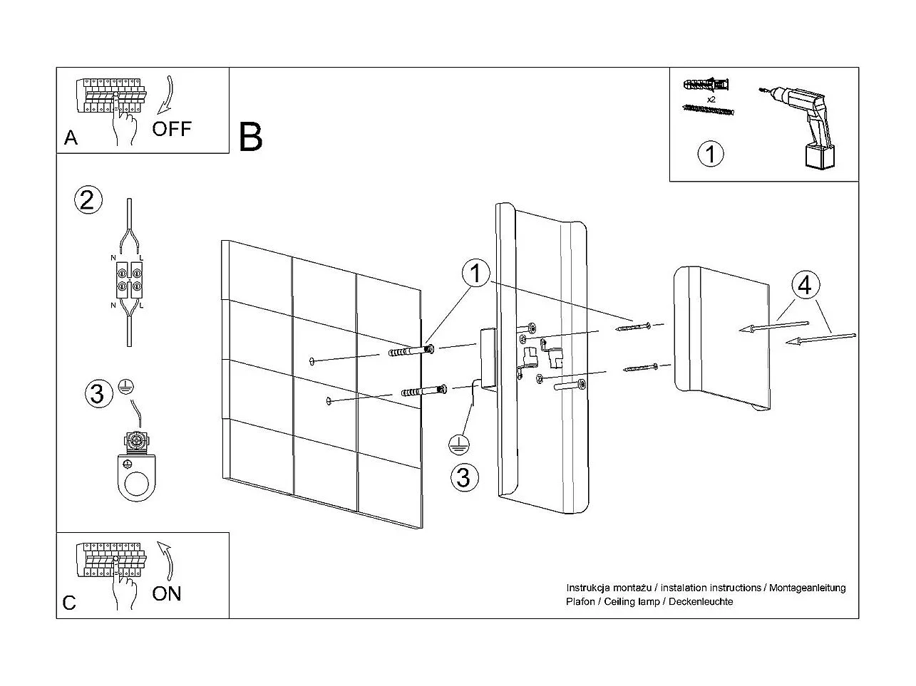 Pendentif Zelfon moderne en acier - 2 sources lumineuses 3000K - L.20 x H.40 cm - or/noir