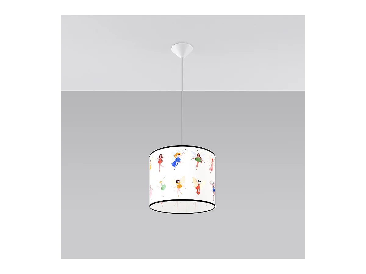 Lampy wiszące nowoczesny Hada, PVC - 1 źródło światła 4000K - L.30 x H.95 cm - wielokolorowy