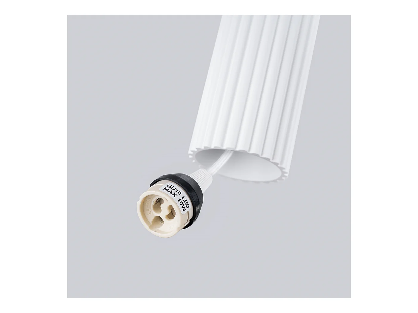 Hanglamp Gloow minimalistisch van  - 3 lichtbronnen 4000K - L.19,5 x H.108 cm - wit