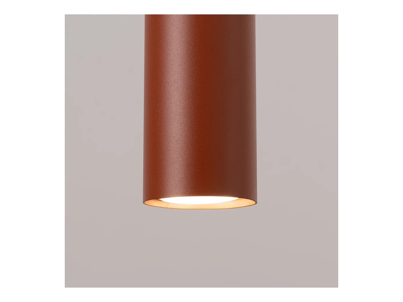 Lampa wisząca loft Toris, stal - 2 źródło światła 4000K - L.30 x H.105 cm - ochra czerwona