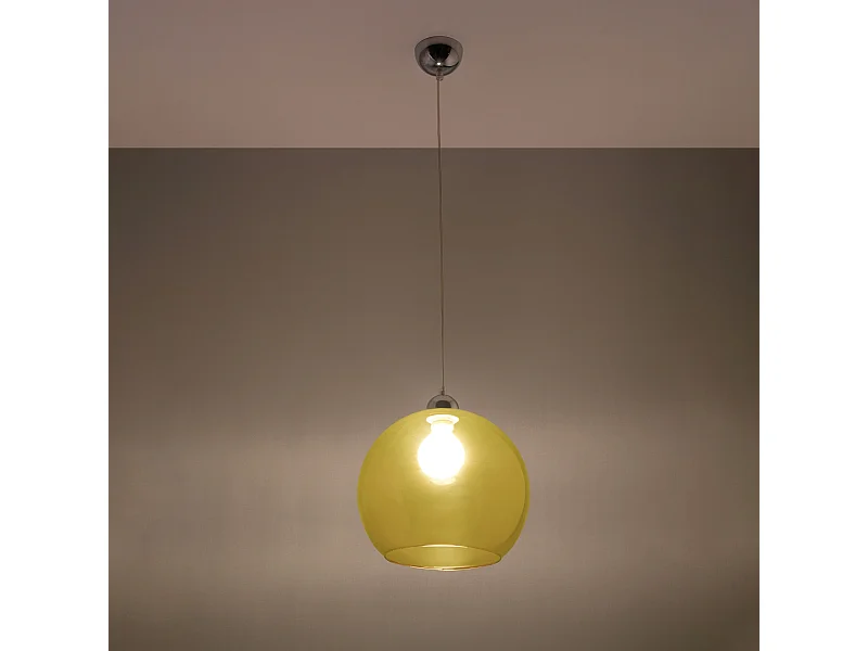 Hanglampen Esfera minimalistisch van  - 1 lichtbronnen 3000K - L.30 x H.120 cm - geel