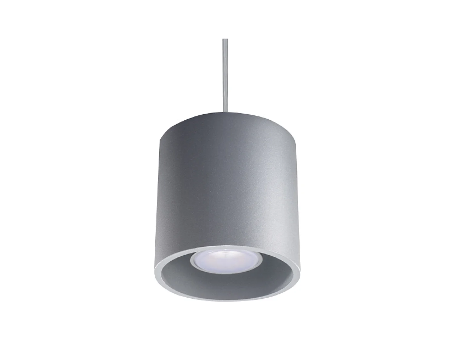 Lampes suspendues Celeris moderne en aluminium - 1 sources lumineuses 3000K - L.10 x H.110 cm - gris
