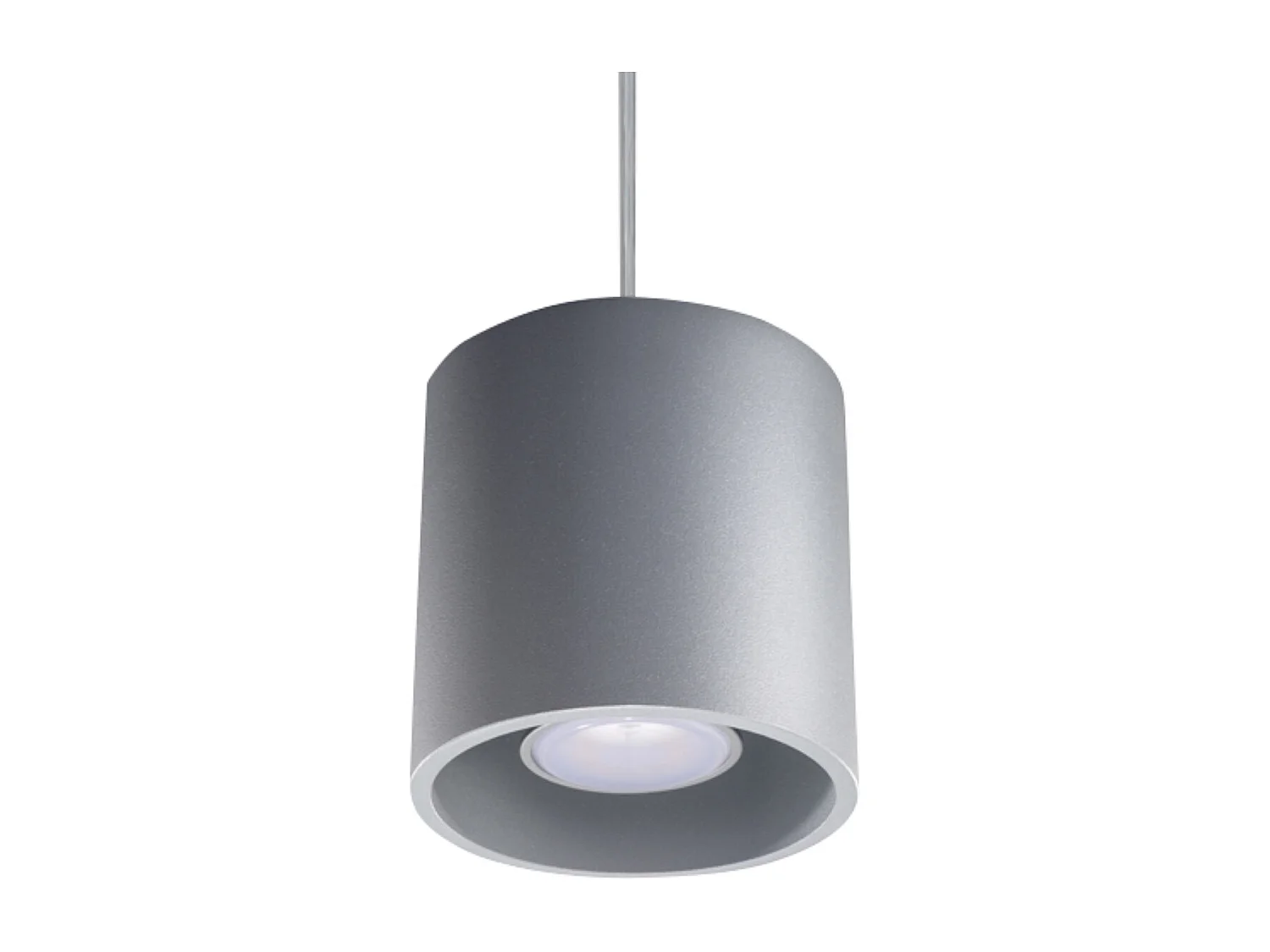 Lampes suspendues Celeris moderne en aluminium - 1 sources lumineuses 3000K - L.10 x H.110 cm - gris