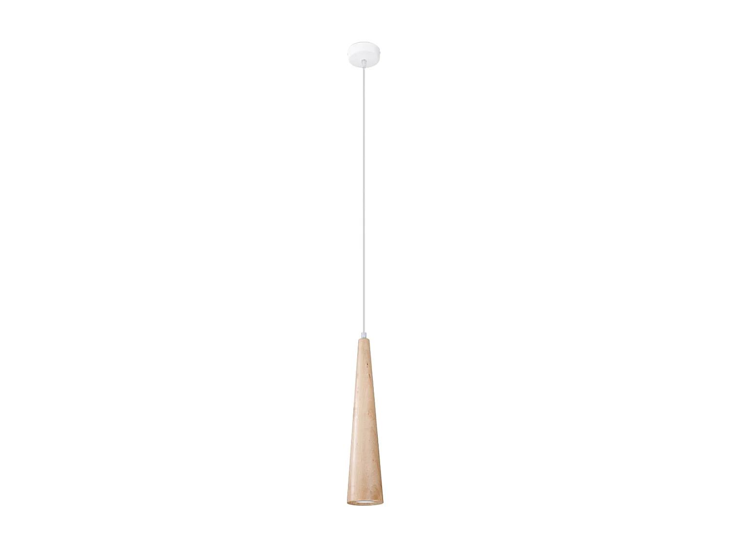 Lampes suspendues Ravo scandinave en bois - 1 sources lumineuses 3000K - L.8 x H.120 cm - bois naturel