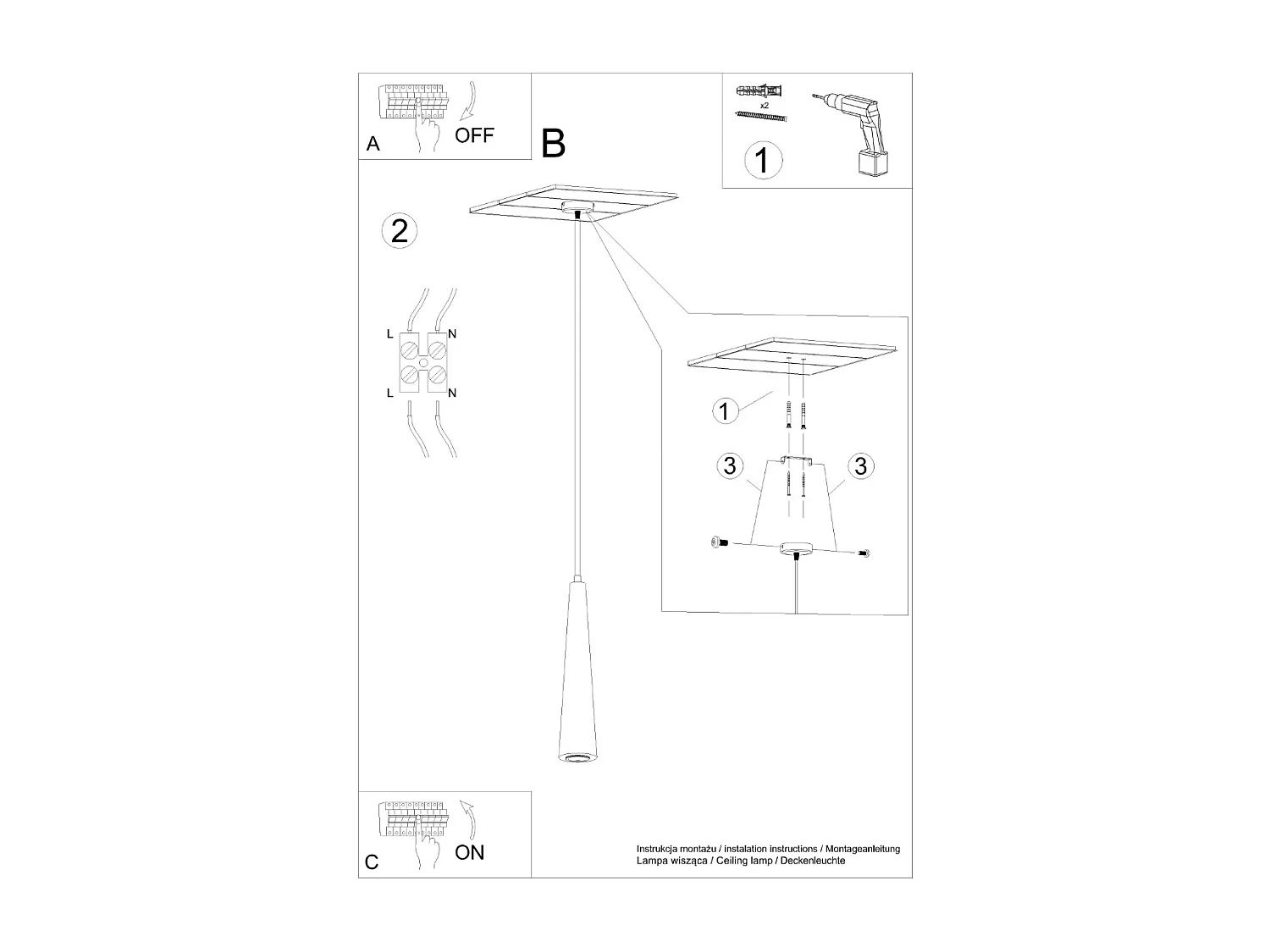 Lampes suspendues Ravo scandinave en bois - 1 sources lumineuses 3000K - L.8 x H.120 cm - bois naturel