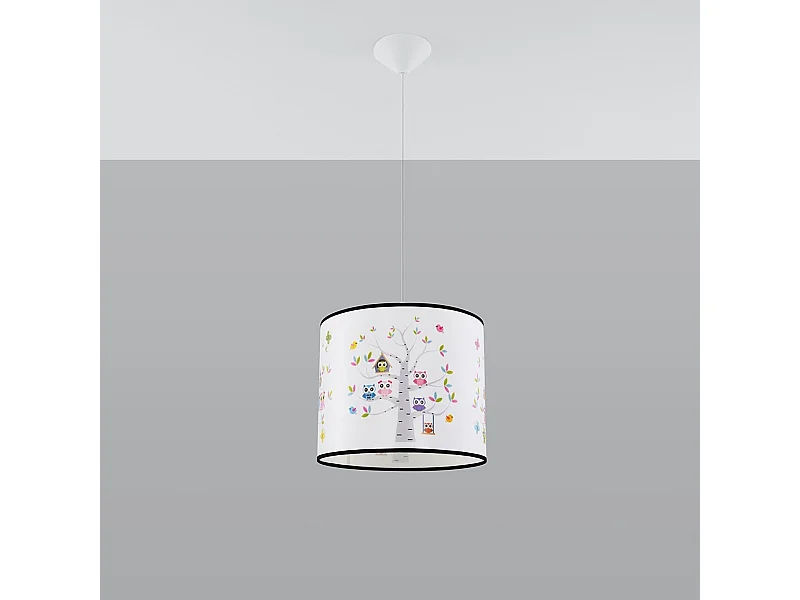 Lampes suspendues Gufo moderne en PVC - 1 sources lumineuses 4000K - L.30 x H.82 cm - multicolore
