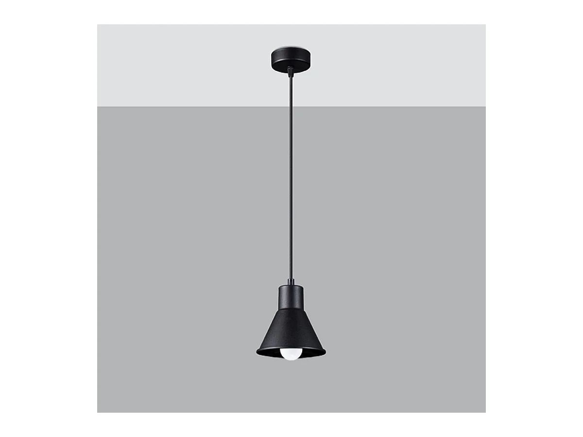Hanglampen Faldura modern van  - 1 lichtbronnen 3000K - L.14 x H.120 cm - zwart