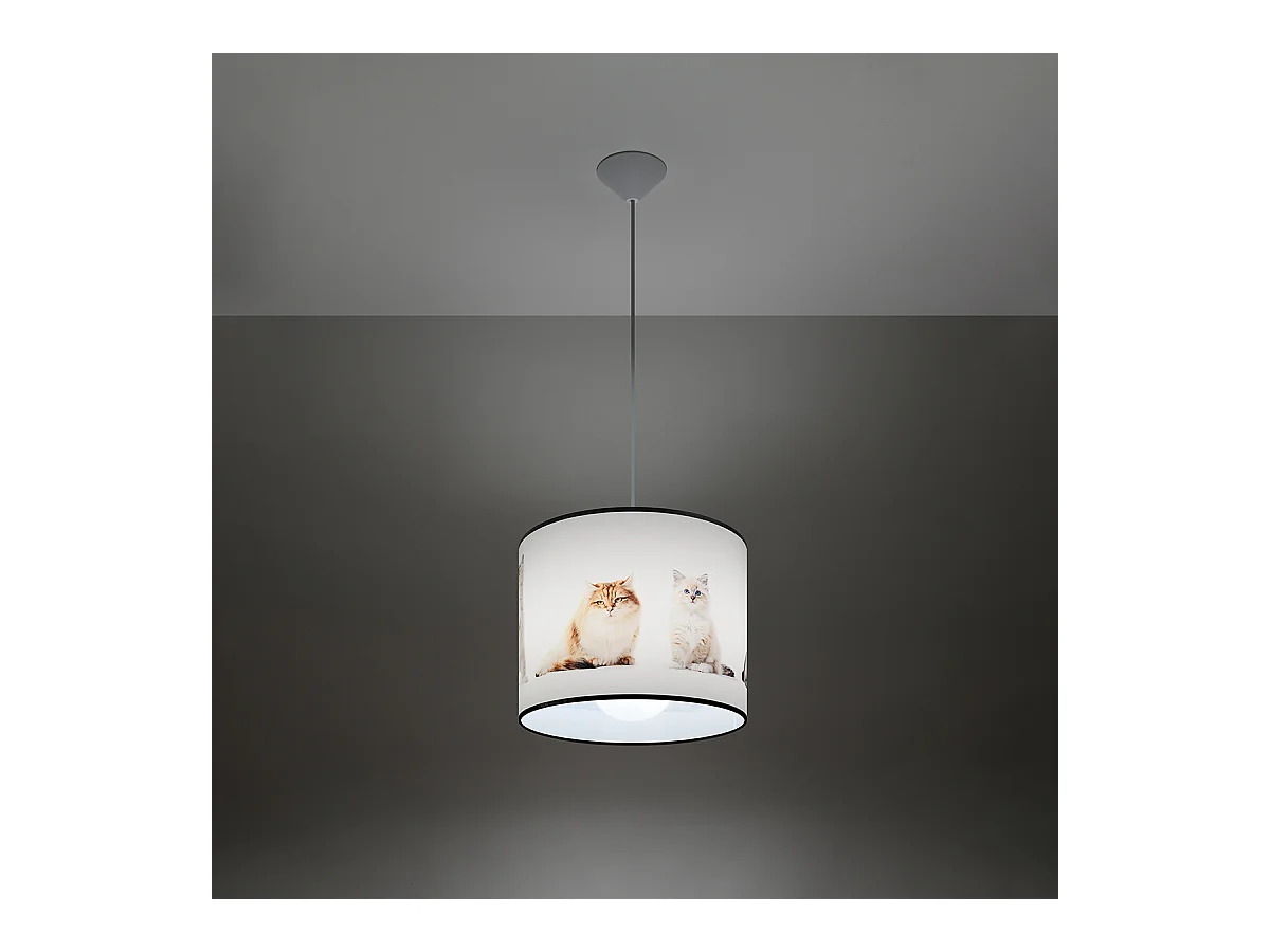 Lampy wiszące nowoczesny Chat, PVC - 1 źródło światła 3000K - L.30 x H.95 cm - wielokolorowy