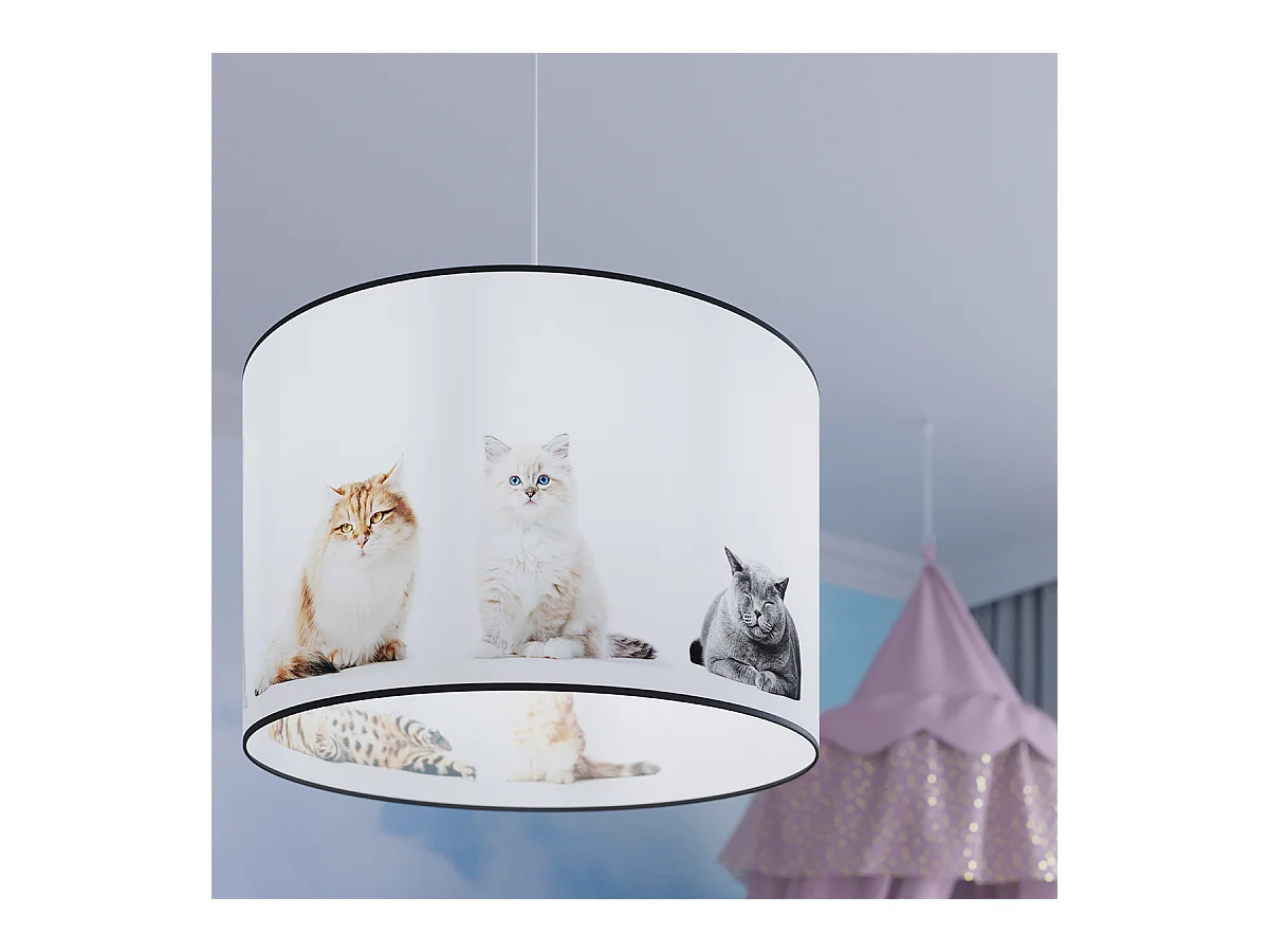 Lampy wiszące nowoczesny Chat, PVC - 1 źródło światła 3000K - L.30 x H.95 cm - wielokolorowy