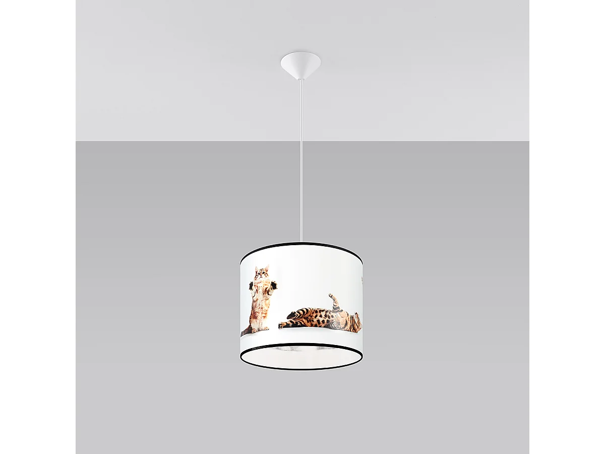 Lampy wiszące nowoczesny Chat, PVC - 1 źródło światła 3000K - L.30 x H.95 cm - wielokolorowy