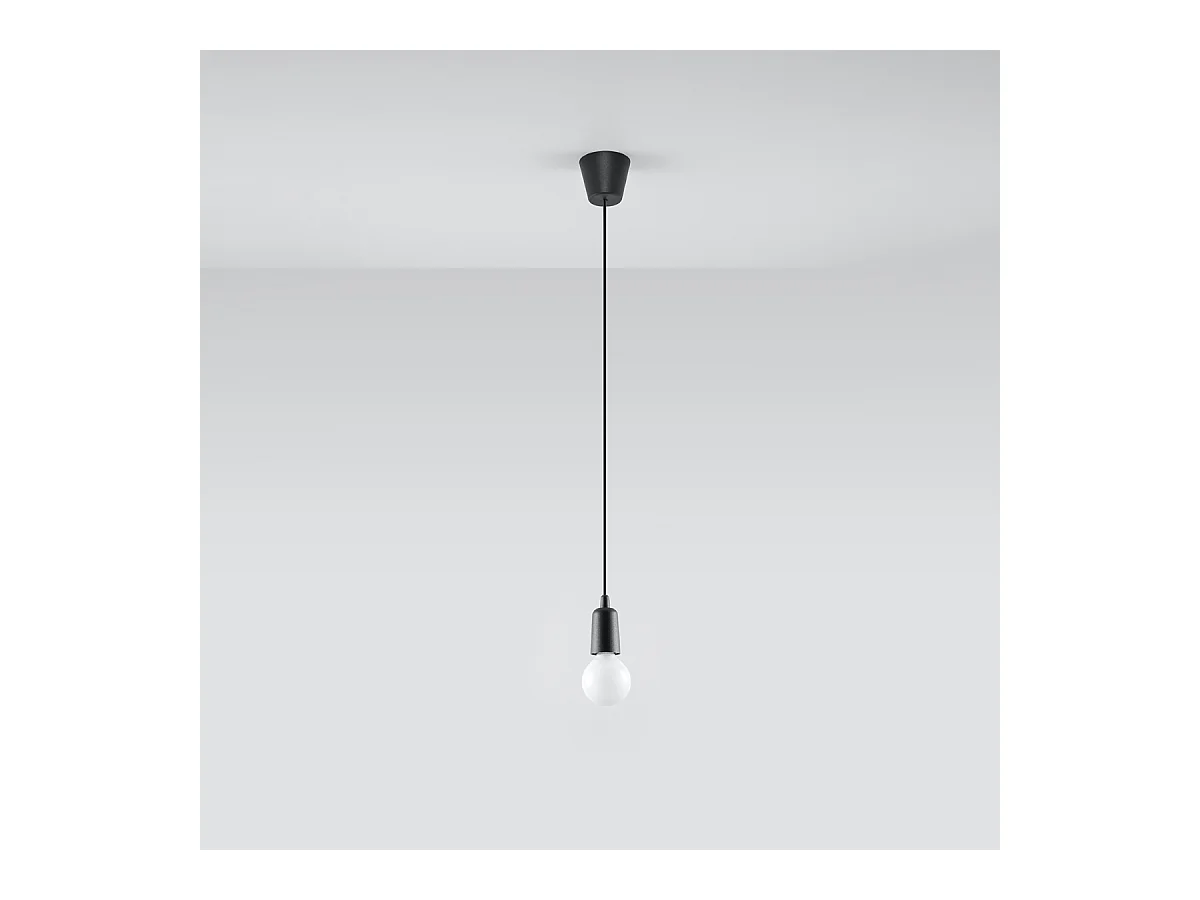 Hanglampen Astis modern van  - 1 lichtbronnen 3000K - L.9 x H.90 cm - zwart