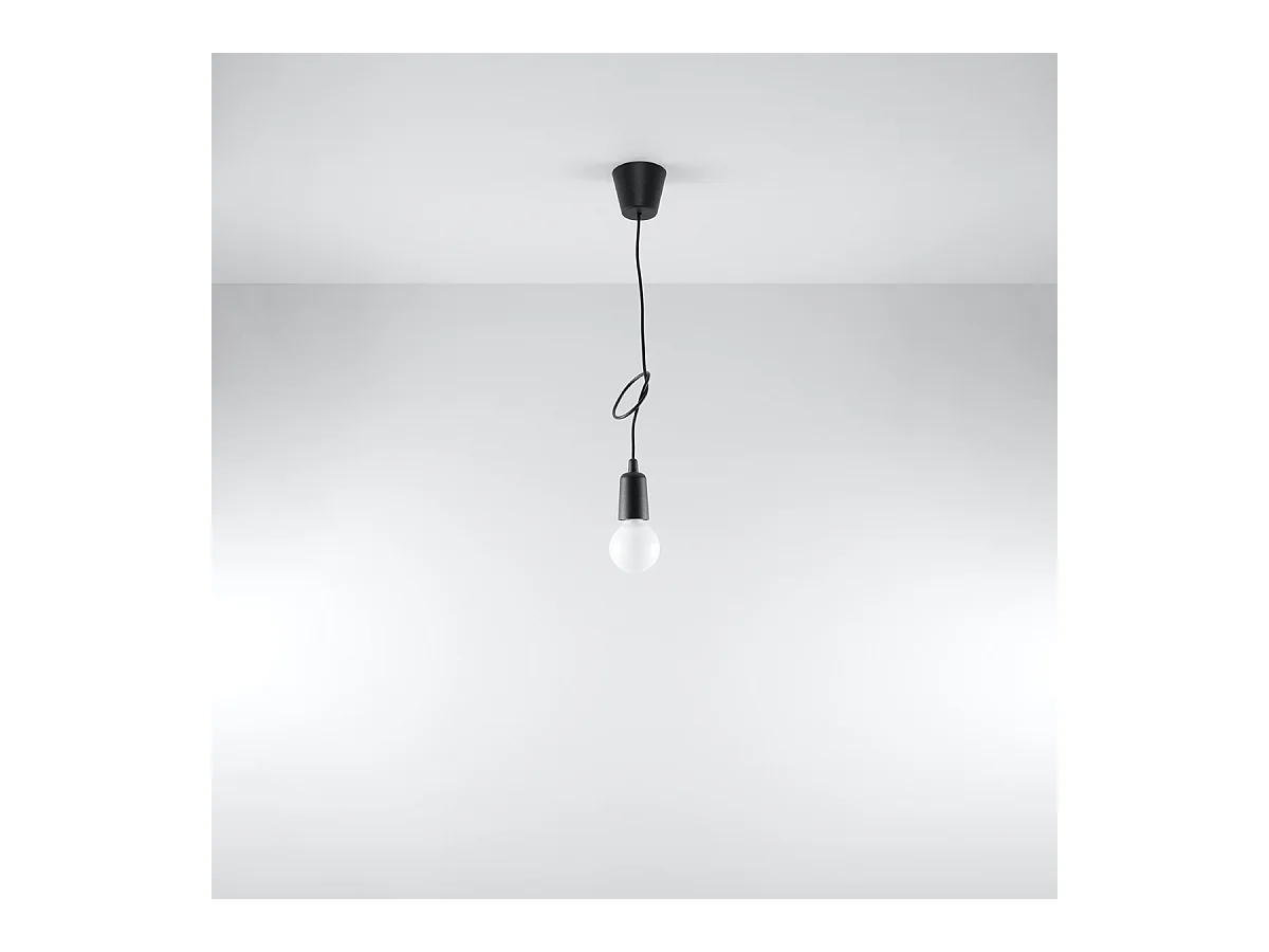 Hanglampen Astis modern van  - 1 lichtbronnen 3000K - L.9 x H.90 cm - zwart